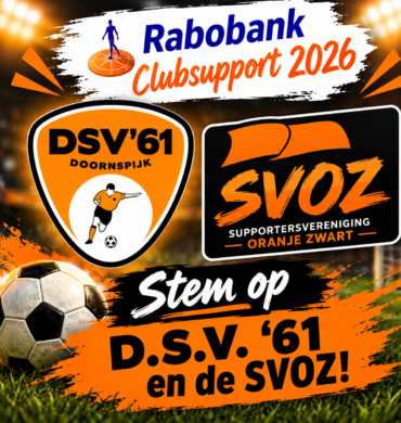 Rabobank Clubsupport 2026 – Stem op D.S.V. ’61 en de SVOZ!